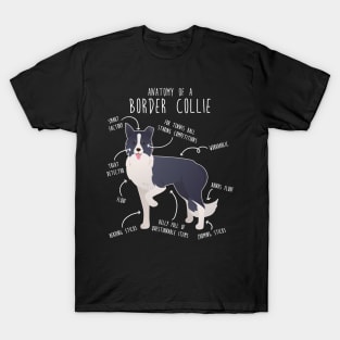 Border Collie Dog Anatomy T-Shirt